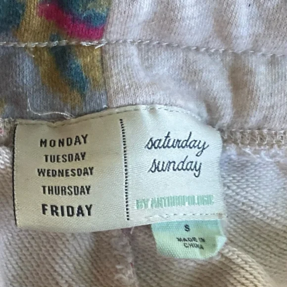 Anthropologie SaturdaySunday KnitFloral Joggers. Small - Picture 4 of 6